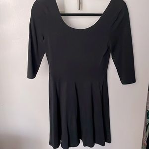 Express scoop black fit & flare dress